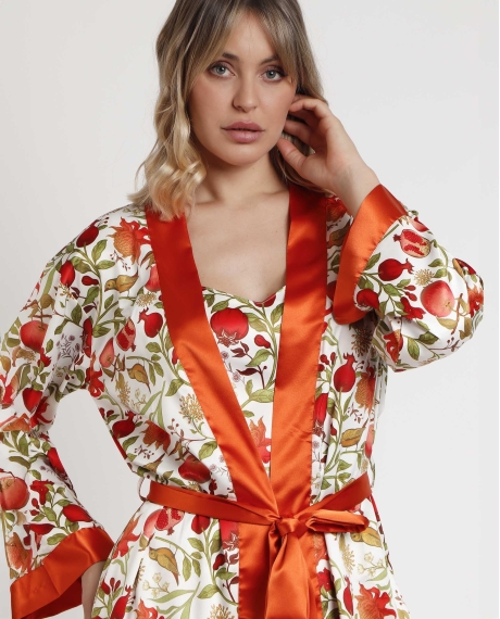 ADMAS GARDEN Bata Manga Larga Passion Fruits para Mujer CALDERA 2