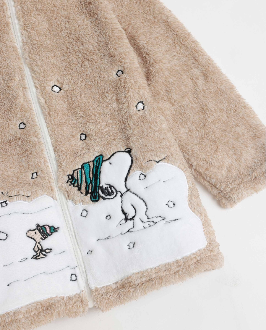 PEANUTS Bata Manga Larga Calentita Let It Snow para Niña BEIGE