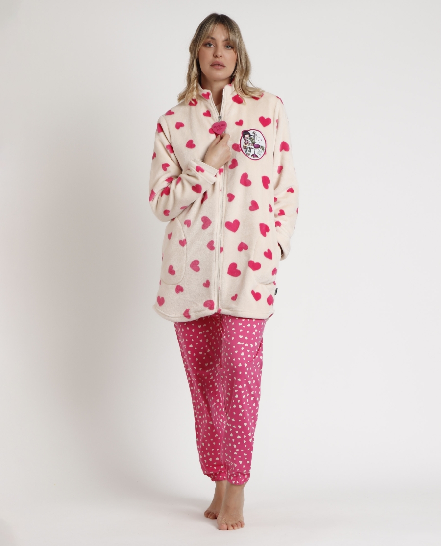 SANTORO GORJUSS Bata Manga Larga Calentita Carousel para Mujer ROSA SANTORO GORJUSS Bata Manga Larga Calentita Carousel para Mujer ROSA