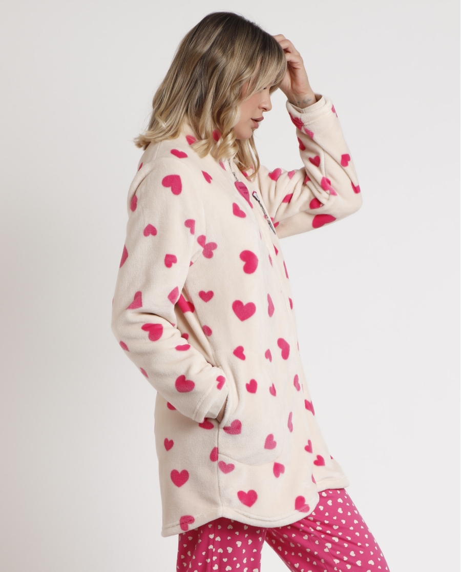 SANTORO GORJUSS Bata Manga Larga Calentita Carousel para Mujer ROSA SANTORO GORJUSS Bata Manga Larga Calentita Carousel para Mujer ROSA