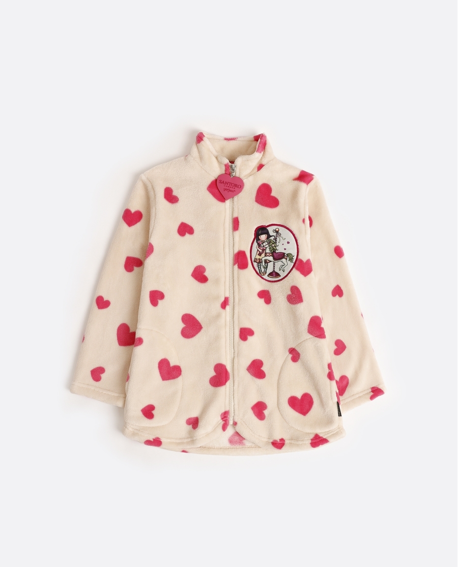 SANTORO GORJUSS Bata Manga Larga Calentita Carousel para Niña ROSA SANTORO GORJUSS Bata Manga Larga Calentita Carousel para Niña ROSA