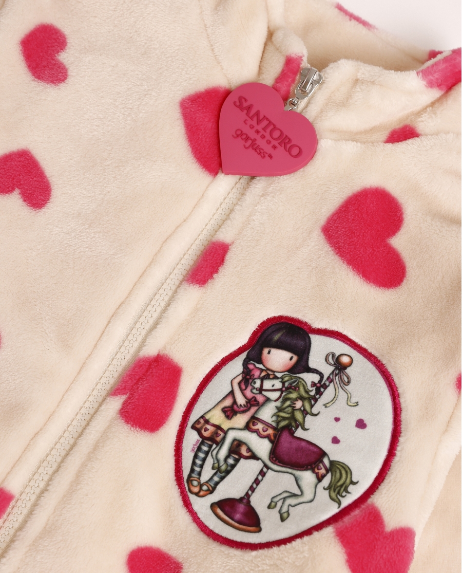 SANTORO GORJUSS Bata Manga Larga Calentita Carousel para Niña ROSA SANTORO GORJUSS Bata Manga Larga Calentita Carousel para Niña ROSA