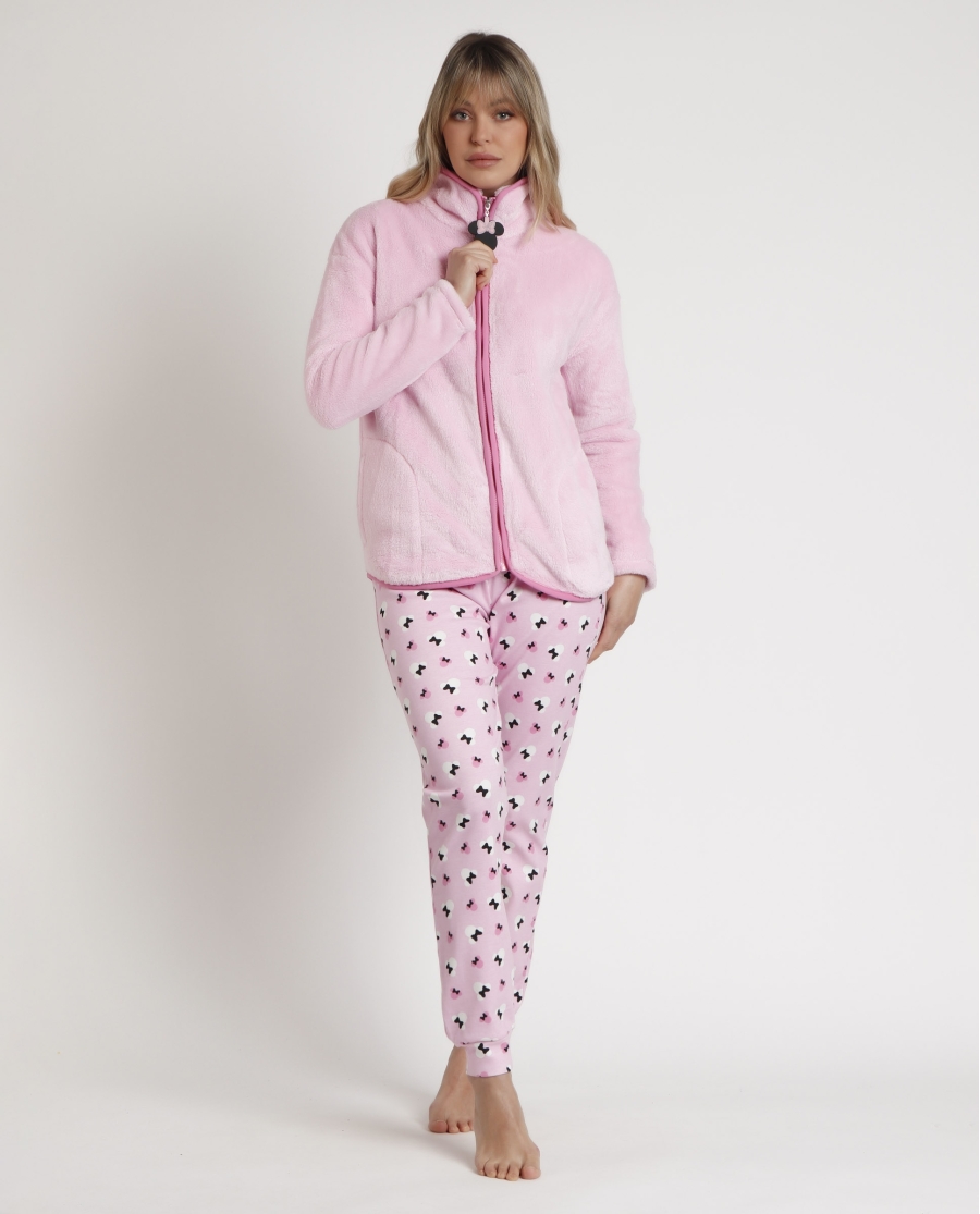 DISNEY Bata Manga Larga Calentita Minnie Chic para Mujer ROSA DISNEY Bata Manga Larga Calentita Minnie Chic para Mujer ROSA