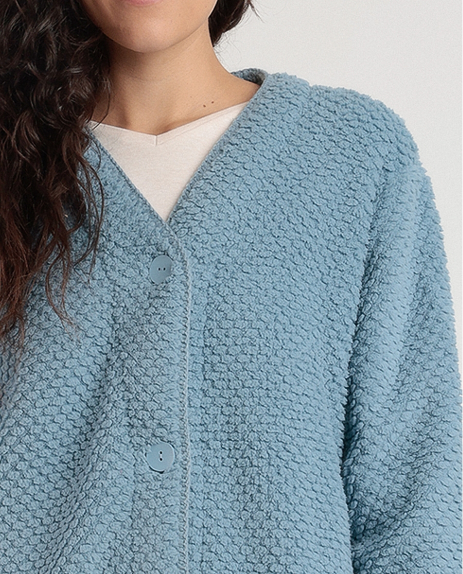 ADMAS GARDEN Bata Manga Larga Calentita Let´s Get Lost para Mujer AZUL ADMAS GARDEN Bata Manga Larga Calentita Let´s Get Lost para Mujer AZUL