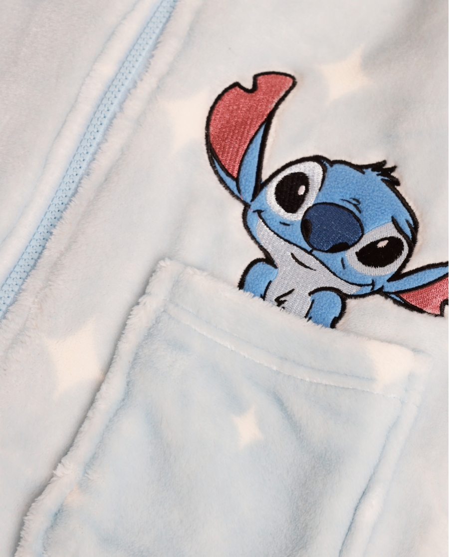 DISNEY Bata Manga Larga Calentita Ohana para Niña AZUL