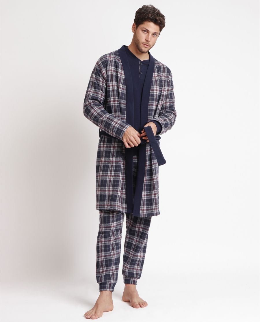 ANTONIO MIRO Bata Manga Larga Calentita Sober para Hombre MARINO ANTONIO MIRO Bata Manga Larga Calentita Sober para Hombre MARINO