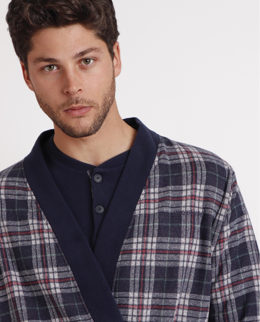 ANTONIO MIRO Bata Manga Larga Calentita Sober para Hombre MARINO ANTONIO MIRO Bata Manga Larga Calentita Sober para Hombre MARINO