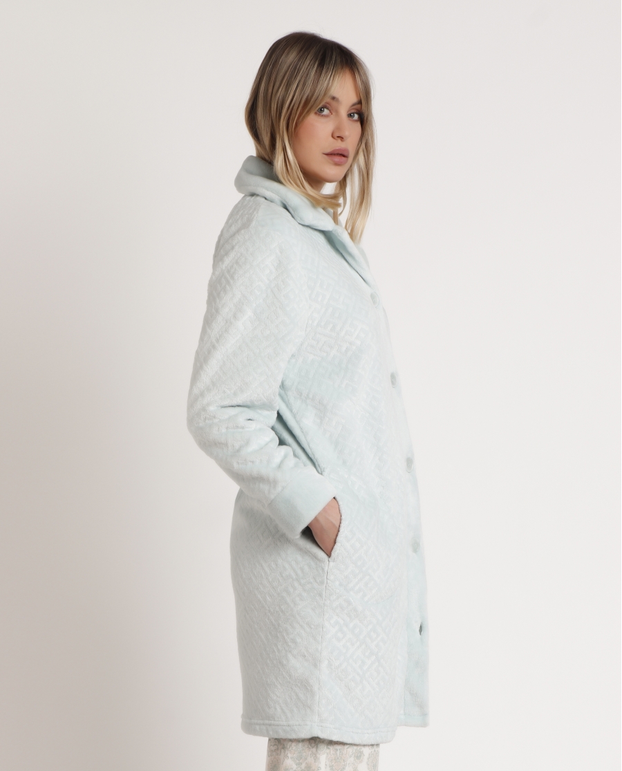 ADMAS CLASSIC Bata Manga Larga Calentita Aqua para Mujer AQUA ADMAS CLASSIC Bata Manga Larga Calentita Aqua para Mujer AQUA