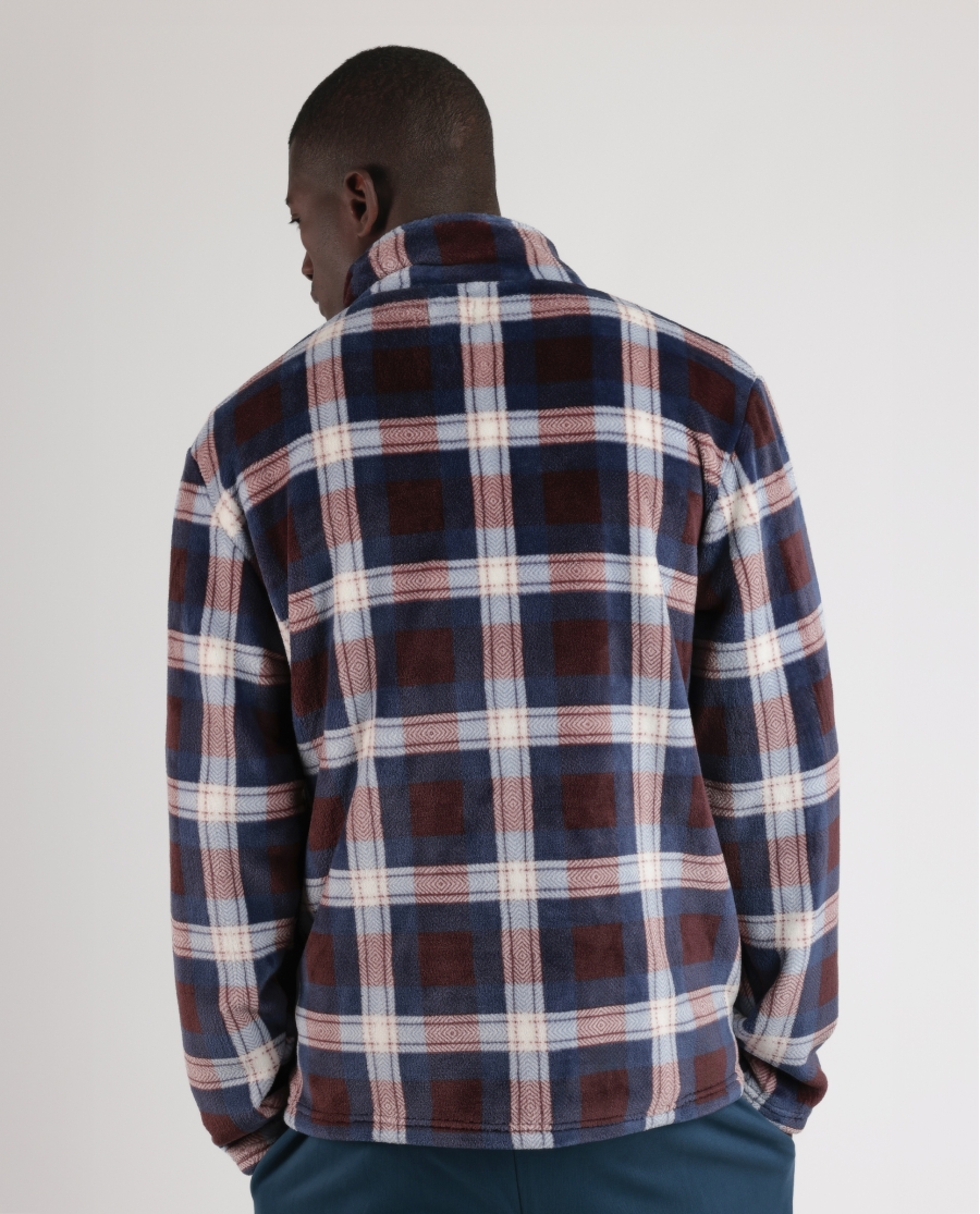 NEW PLAN Bata Manga Larga Calentita Dedraded para Hombre GRANATE NEW PLAN Bata Manga Larga Calentita Dedraded para Hombre GRANATE