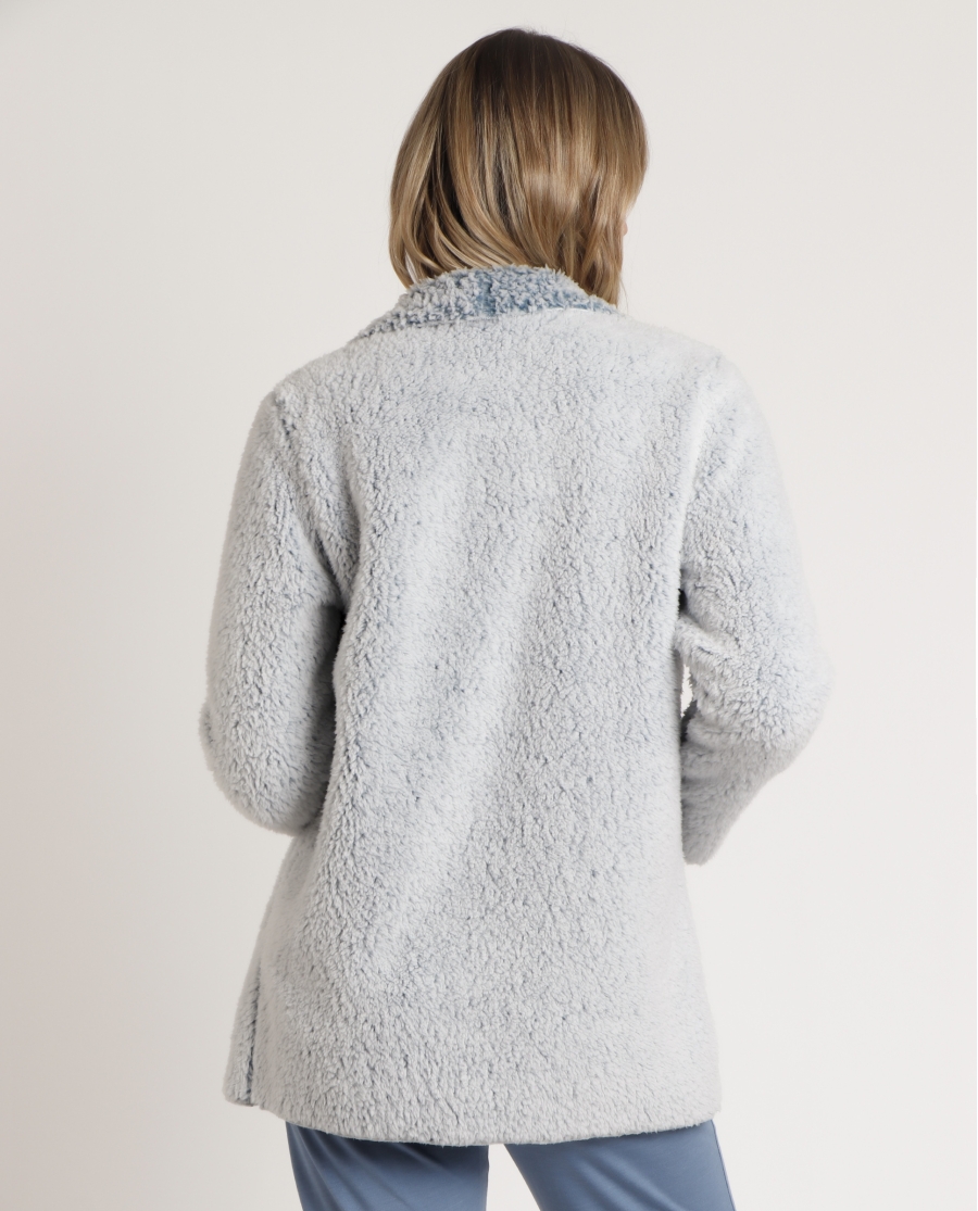 ADMAS HOME Bata Manga Larga Calentita Fluida para Mujer AZUL ADMAS HOME Bata Manga Larga Calentita Fluida para Mujer AZUL