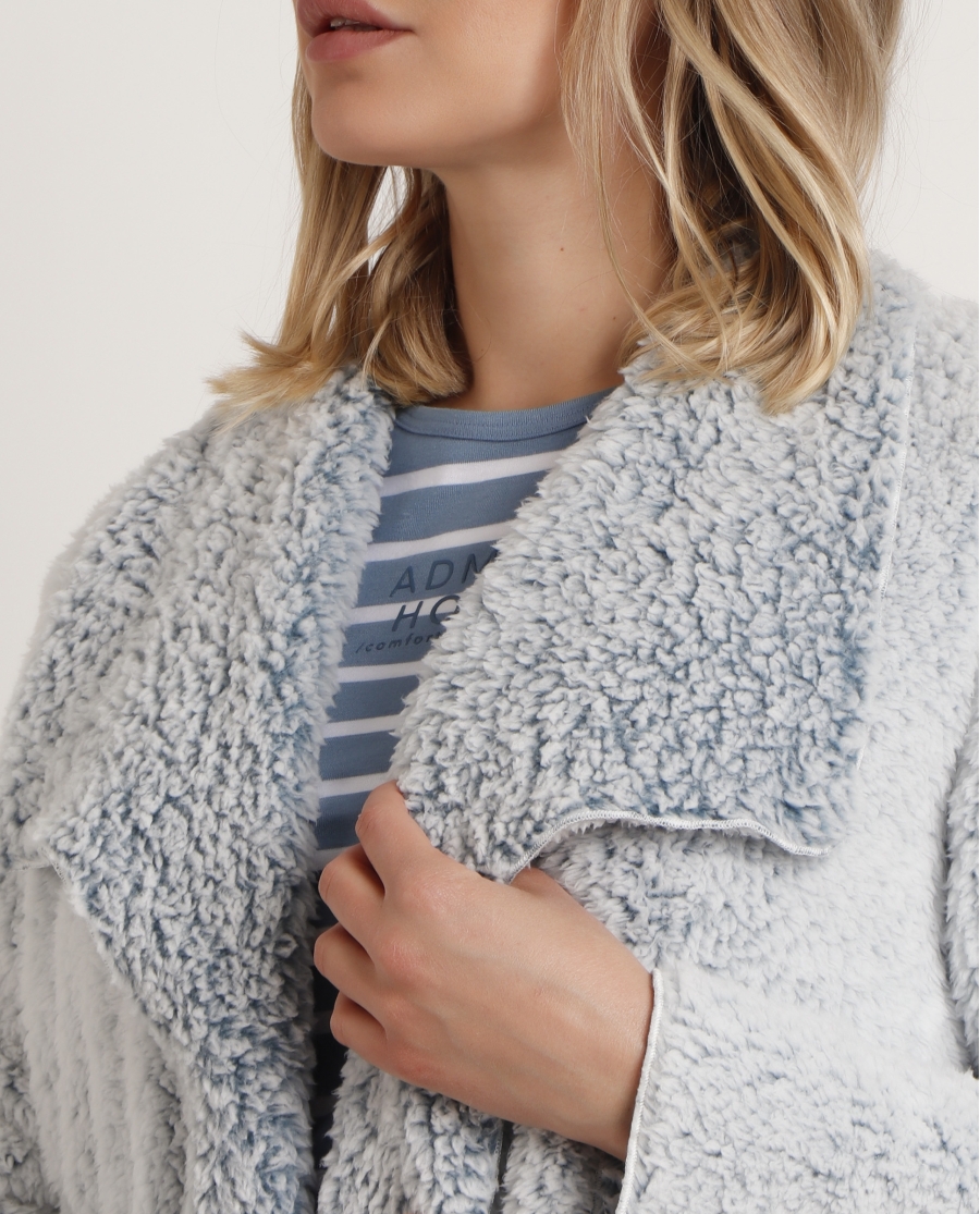 ADMAS HOME Bata Manga Larga Calentita Fluida para Mujer AZUL ADMAS HOME Bata Manga Larga Calentita Fluida para Mujer AZUL