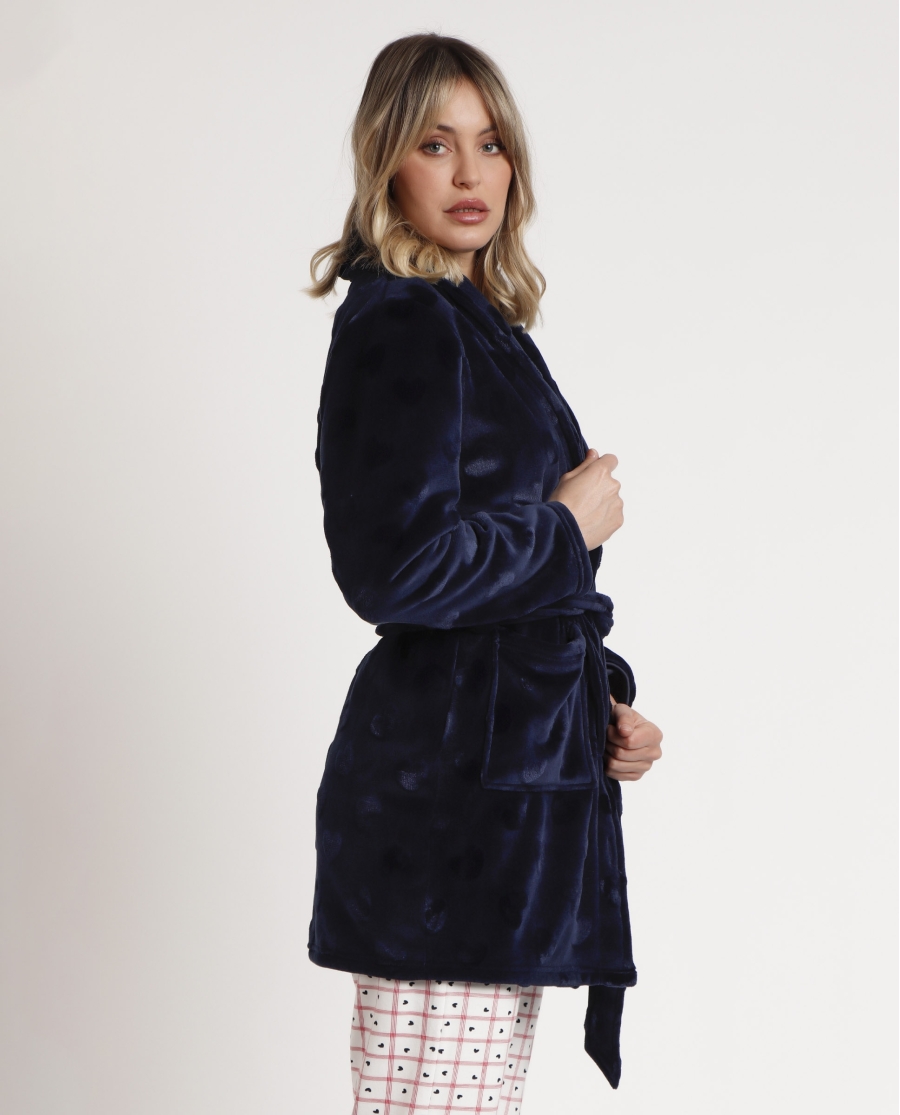 ADMAS Bata Manga Larga Calentita You Are So Loved para Mujer MARINO ADMAS Bata Manga Larga Calentita You Are So Loved para Mujer MARINO