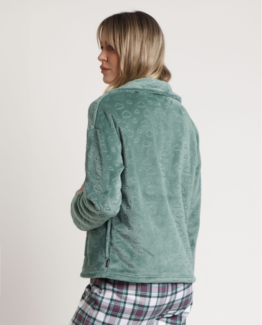 SANTORO GORJUSS Bata Manga Larga Calentita Be Kind To The Planet para Mujer VERDE HOJA SANTORO GORJUSS Bata Manga Larga Calentita Be Kind To The Planet para Mujer VERDE HOJA