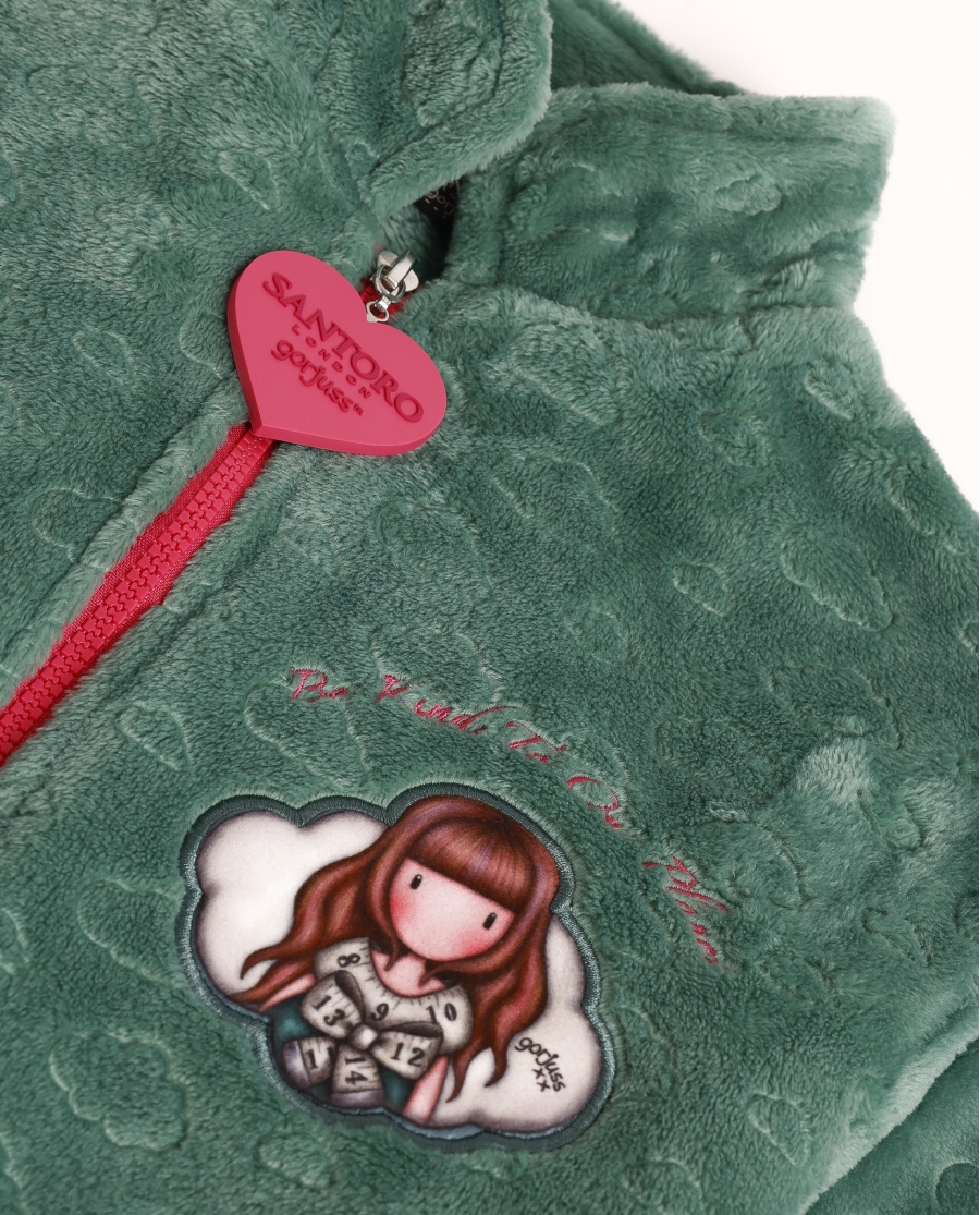 SANTORO GORJUSS Bata Manga Larga Calentita Be Kind To The Planet para Niña VERDE HOJA SANTORO GORJUSS Bata Manga Larga Calentita Be Kind To The Planet para Niña VERDE HOJA