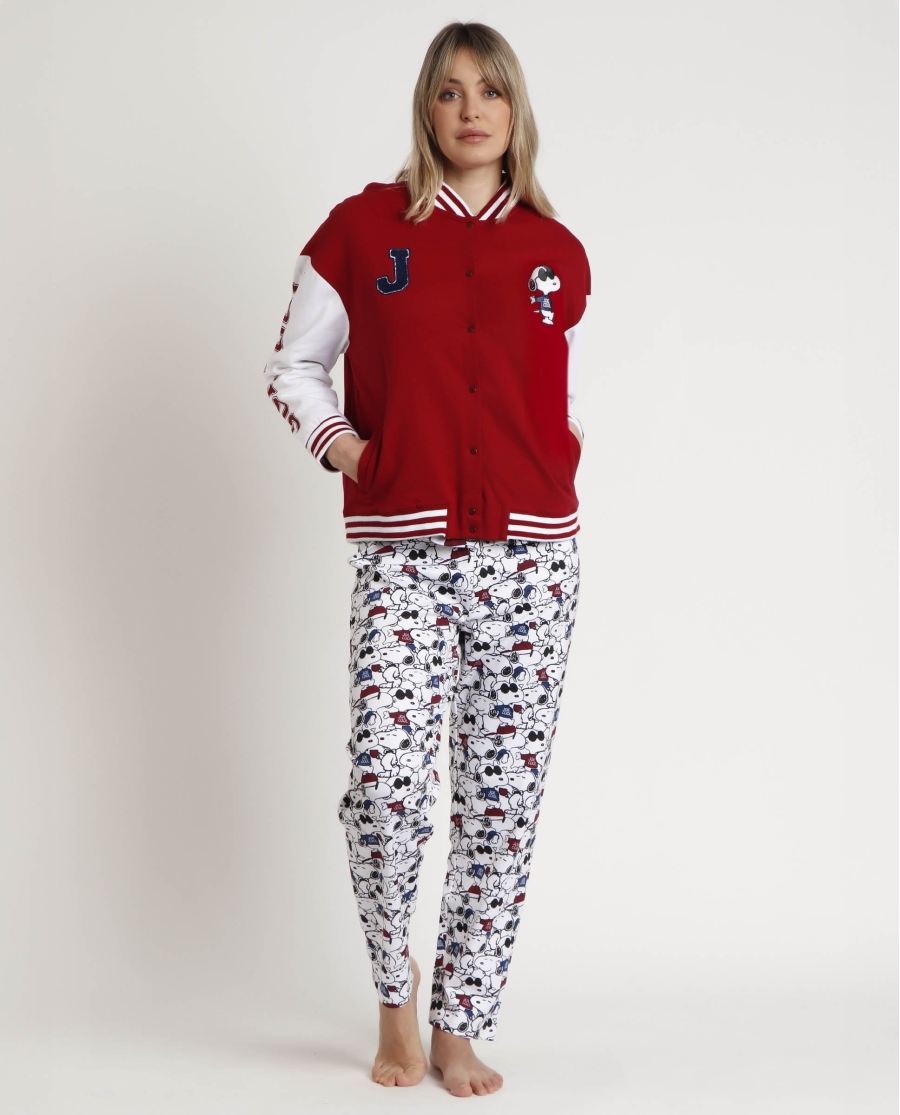 PEANUTS Chaqueta Manga Larga Calentita Snoopy Cool para Mujer BURDEOS PEANUTS Chaqueta Manga Larga Calentita Snoopy Cool para Mujer BURDEOS