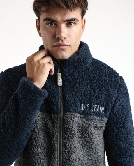 LOIS Bata Manga Larga Calentita Division para Hombre MARINO 2