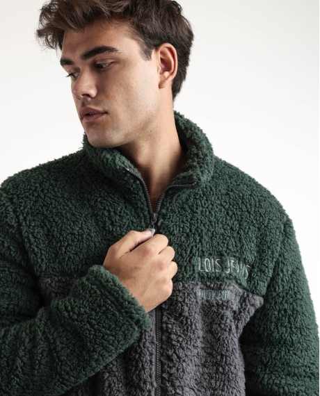 LOIS Bata Manga Larga Calentita Division para Hombre CAQUI 2