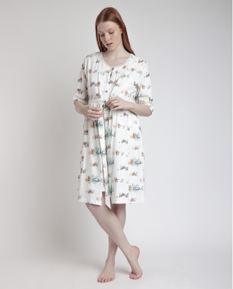 DISNEY Bata Manga Francesa Maternity Just For You para Mujer CRUDO