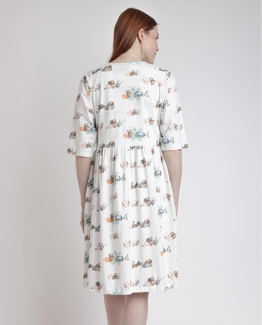 DISNEY Bata Manga Francesa Maternity Just For You para Mujer CRUDO DISNEY Bata Manga Francesa Maternity Just For You para Mujer CRUDO