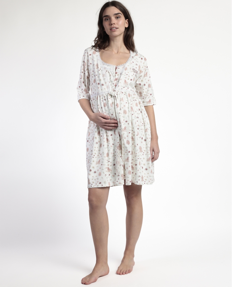 DISNEY Bata Manga Francesa Lady Mum para Mujer CRUDO