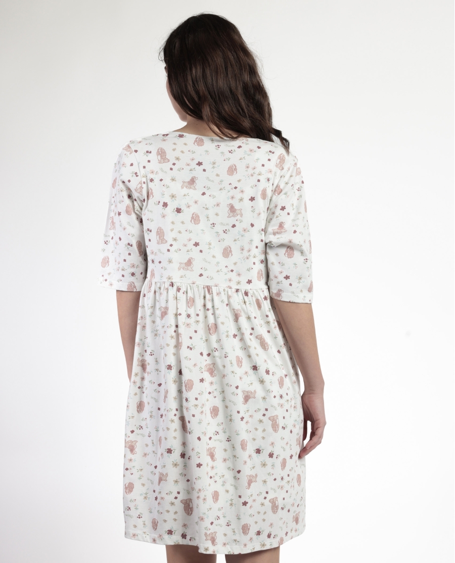 DISNEY Bata Manga Francesa Lady Mum para Mujer CRUDO