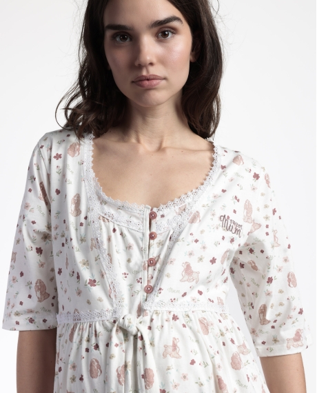 DISNEY Bata Manga Francesa Lady Mum para Mujer CRUDO 2