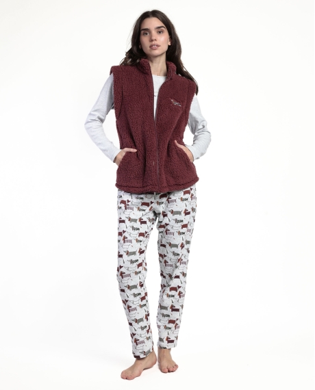 ADMAS Chaleco Calentito Dog Home para Mujer MARRON