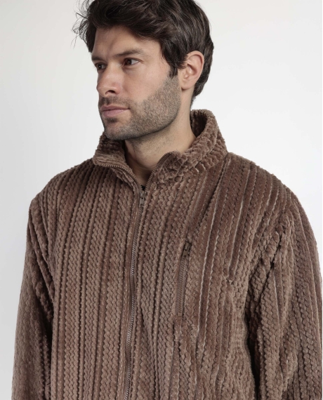 ADMAS CLASSIC Bata Manga Larga Calentita Cinnamon para Hombre CAMEL 2