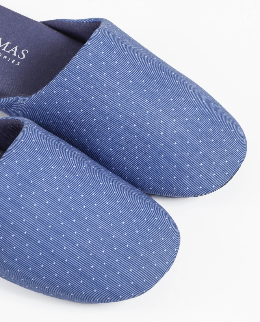 ADMAS Zapatillas De Estar Por Casa Stripes & Dots para Hombre AZUL ADMAS Zapatillas De Estar Por Casa Stripes & Dots para Hombre AZUL