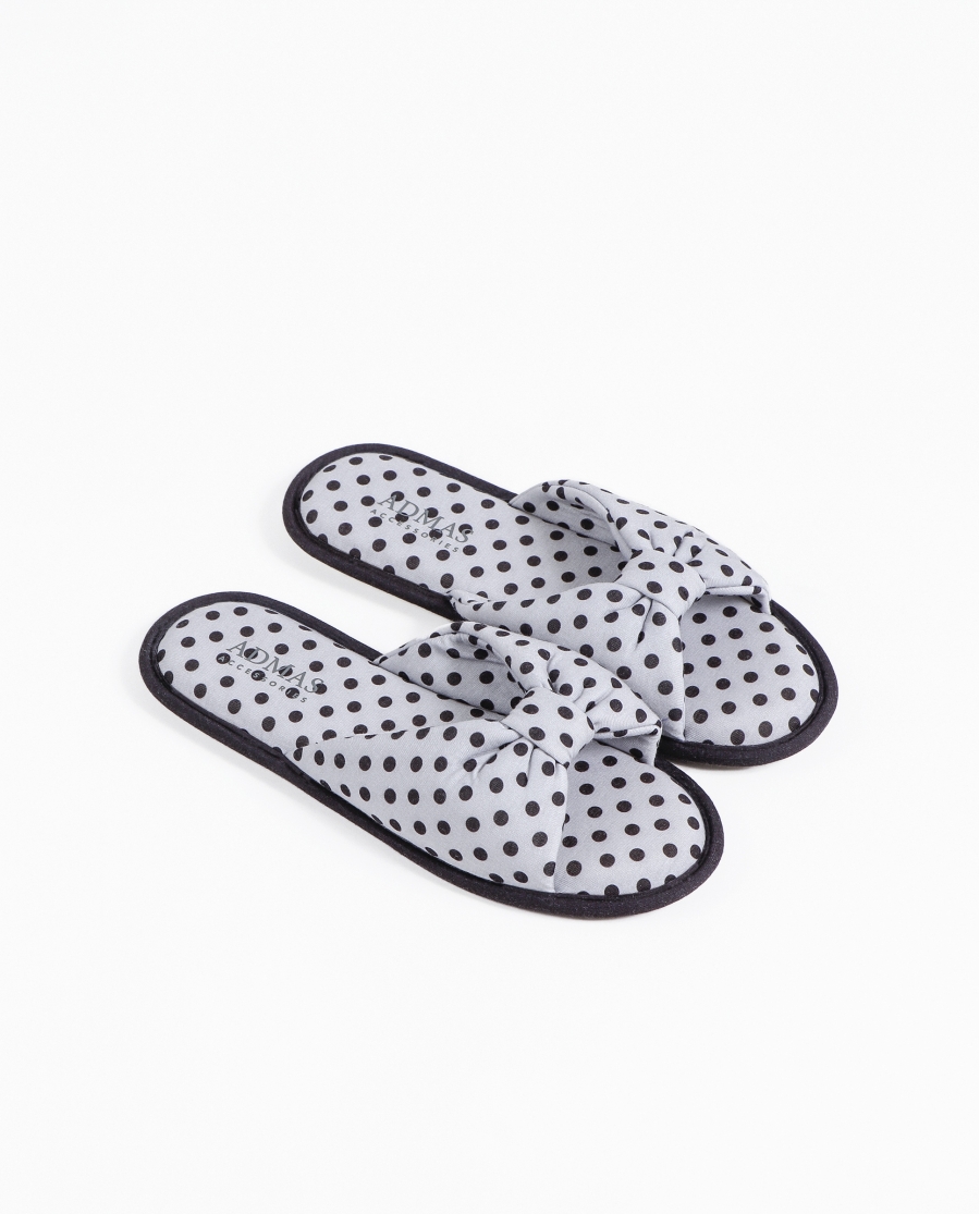 ADMAS Zapatillas De Estar Por Casa Elegant Dots para Mujer PIEDRA ADMAS Zapatillas De Estar Por Casa Elegant Dots para Mujer PIEDRA