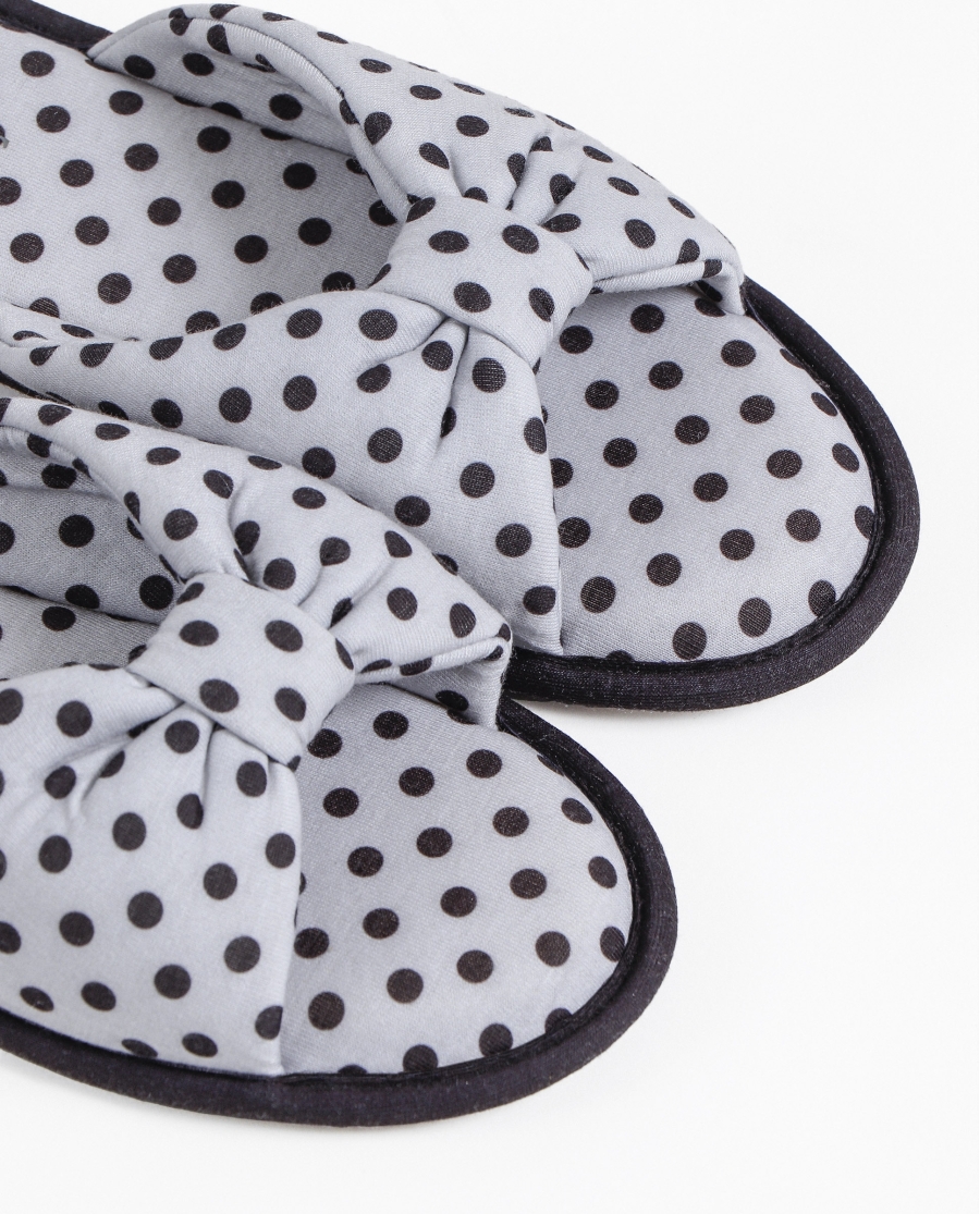ADMAS Zapatillas De Estar Por Casa Elegant Dots para Mujer PIEDRA ADMAS Zapatillas De Estar Por Casa Elegant Dots para Mujer PIEDRA