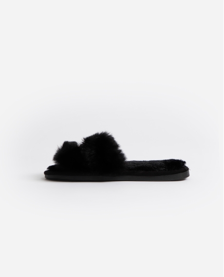 ADMAS Zapatillas De Estar Por Casa Cadena para Mujer NEGRO 2