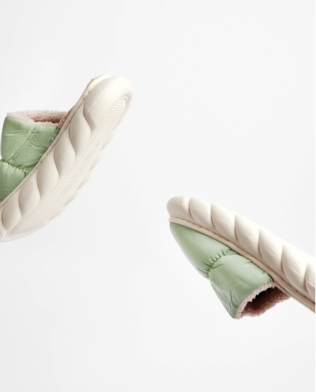 ADMAS Zapatillas De Estar Por Casa Acolchada para Mujer VERDE 2