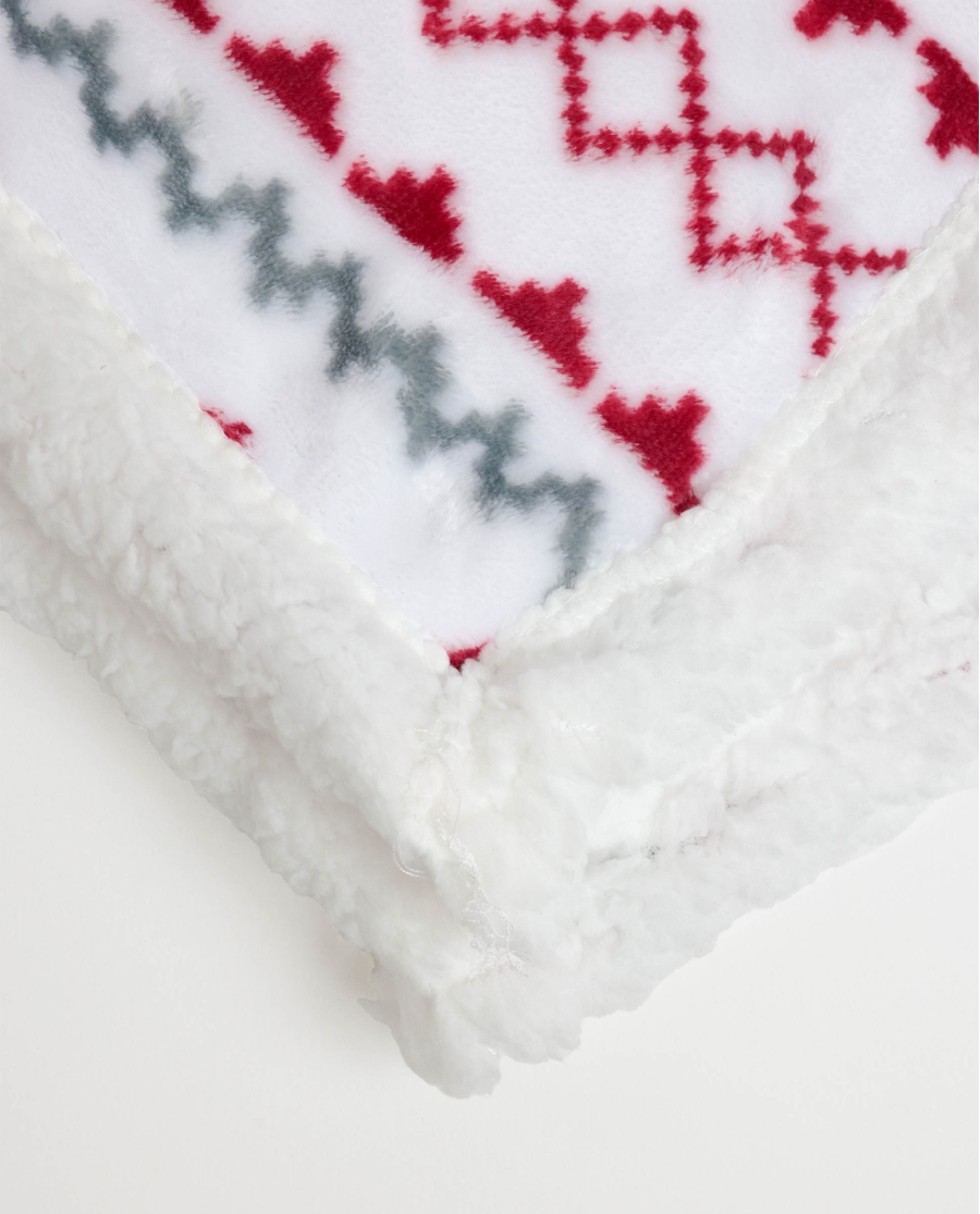 ADMAS Manta Doble Cara Corel Cenefa Season ROJO ADMAS Manta Doble Cara Corel Cenefa Season ROJO