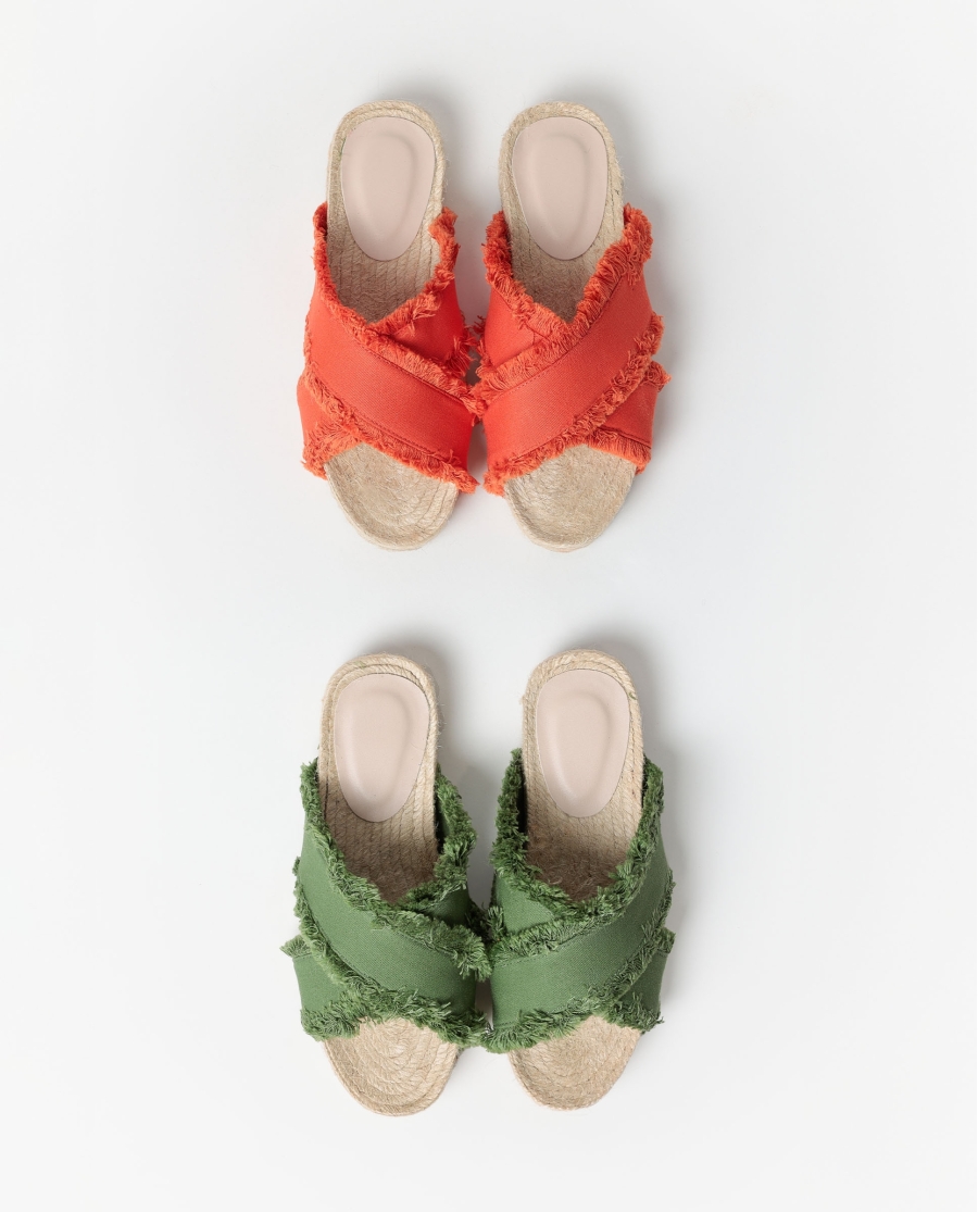 ADMAS Sandalias con Flecos Bicolor para Mujer, (Caja 6 pares) SURTIDO