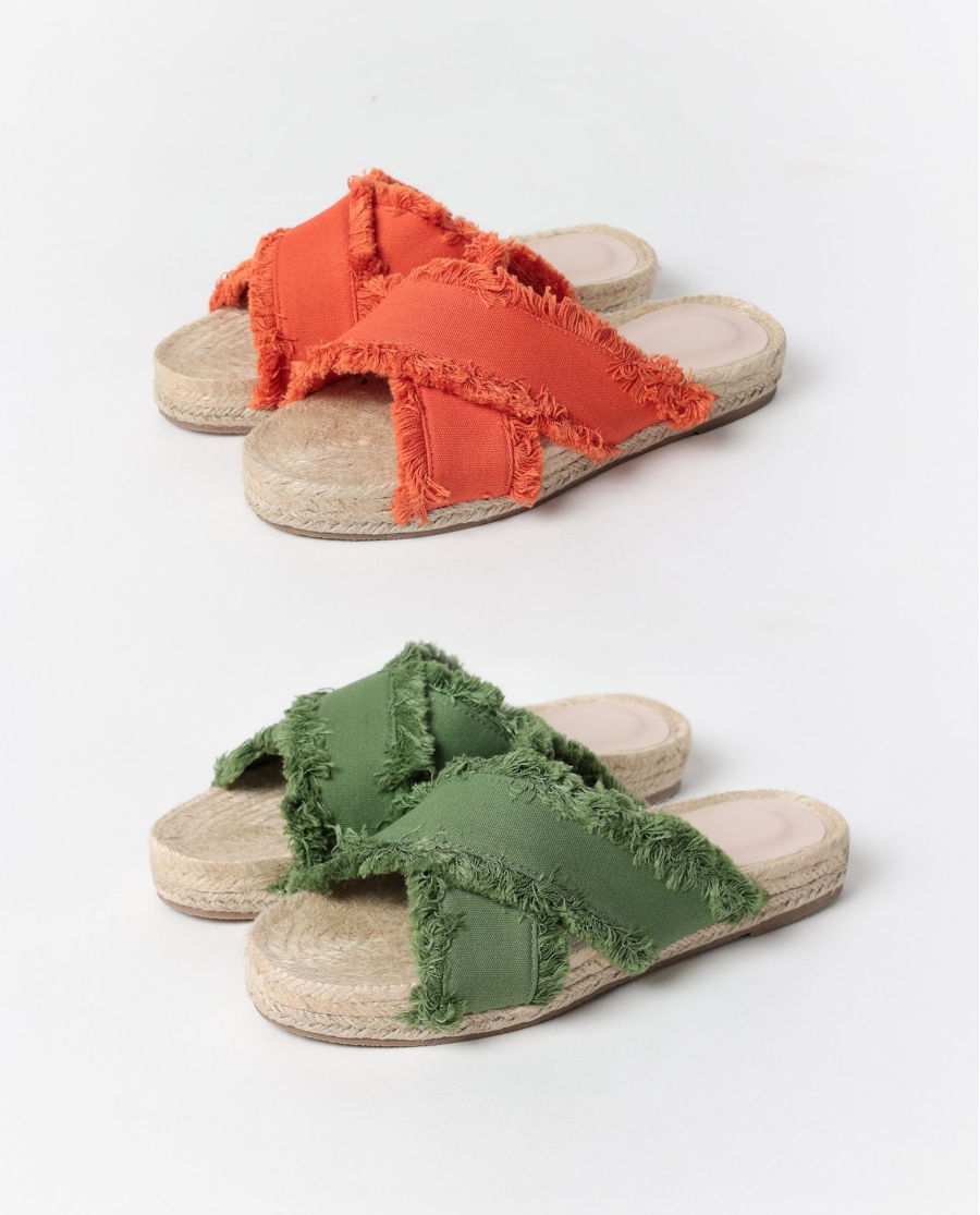 ADMAS Sandalias con Flecos Bicolor para Mujer, (Caja 6 pares) SURTIDO