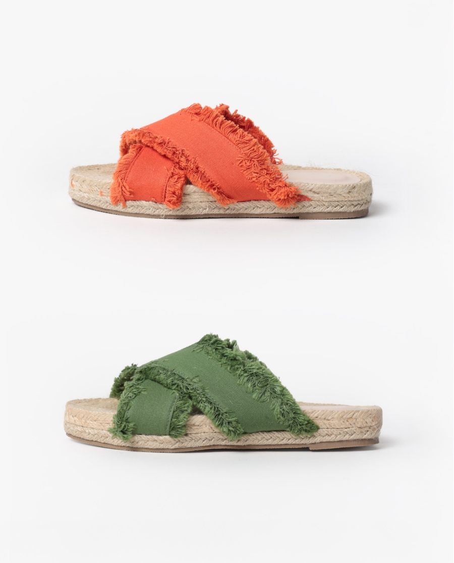 ADMAS Sandalias con Flecos Bicolor para Mujer, (Caja 6 pares) SURTIDO