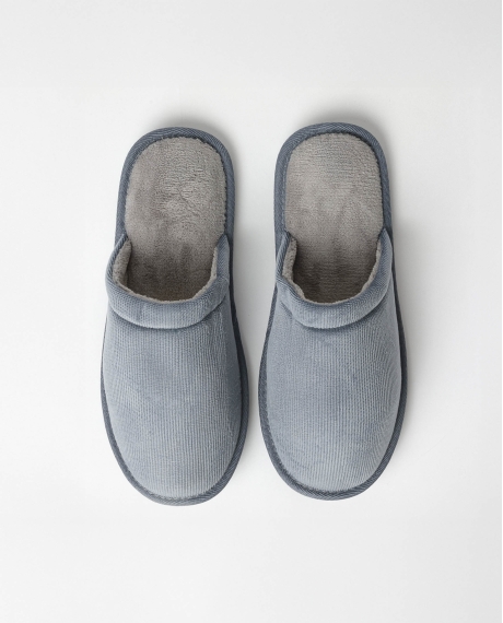 ADMAS Zapatillas De Estar Por Casa Pana para Hombre, (Caja 6 unidades) GRIS
