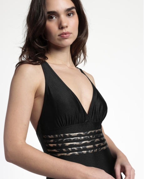 ADMAS Bañador Halter Bright Skin para Mujer NEGRO 2