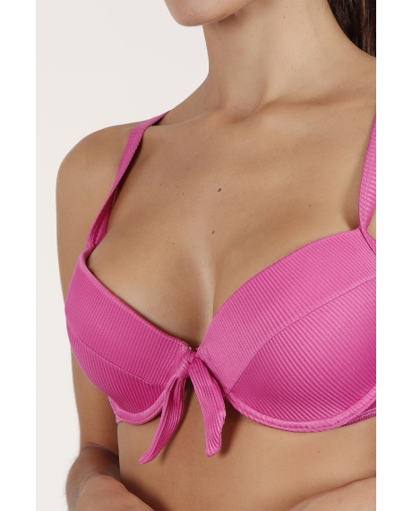 ADMAS Bikini Push Up Corduroy para Mujer FRAMBUESA 2