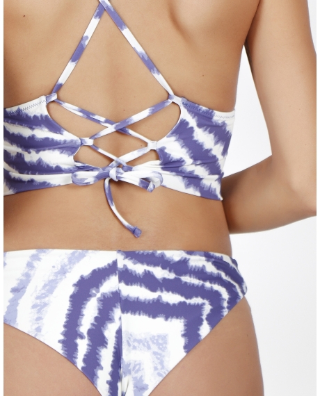 ADMAS Bikini Top Tie & Dye para Mujer AZUL 2