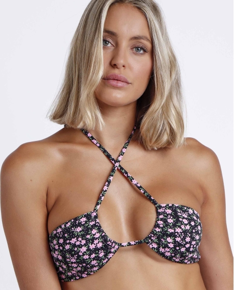 ADMAS Bikini Bandeau Liberty Night para Mujer NEGRO 2