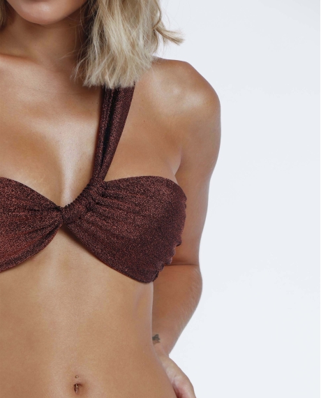 ADMAS Bikini Bandeau Night Summer para Mujer COBRE 2
