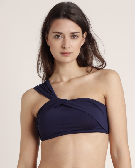 ADMAS Bikini Asimétrico Drapeado Cruise para Mujer AZUL 2