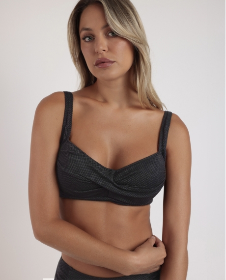 ADMAS Bikini Bandeau Capacidad Malibu Spirit para Mujer NEGRO 2