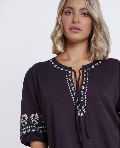 ADMAS Vestido Oriental Style para Mujer CHOCOLATE 2