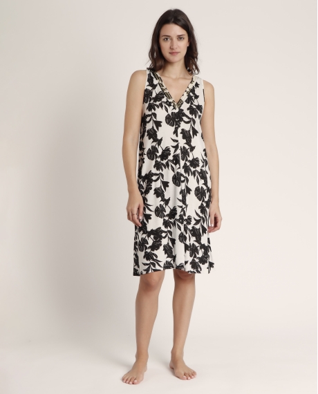 ADMAS Vestido Sin Mangas Waves para Mujer BLANCO