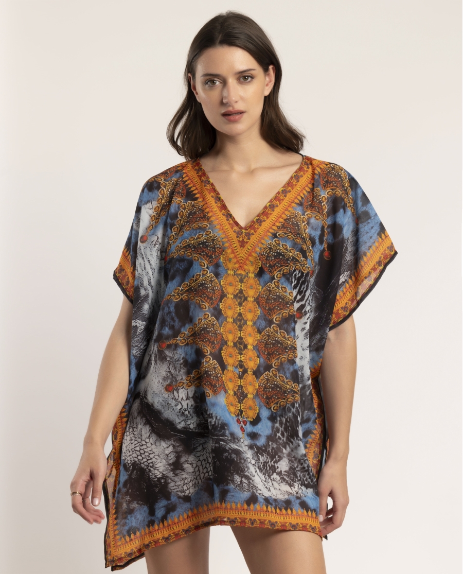 ADMAS Vestido Kaftán Vainica para Mujer MULTICOLOR