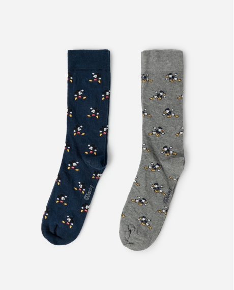 DISNEY Calcetín de Caña Normal Classic Pixel para Hombre, (Caja de 6 pares) SURTIDO