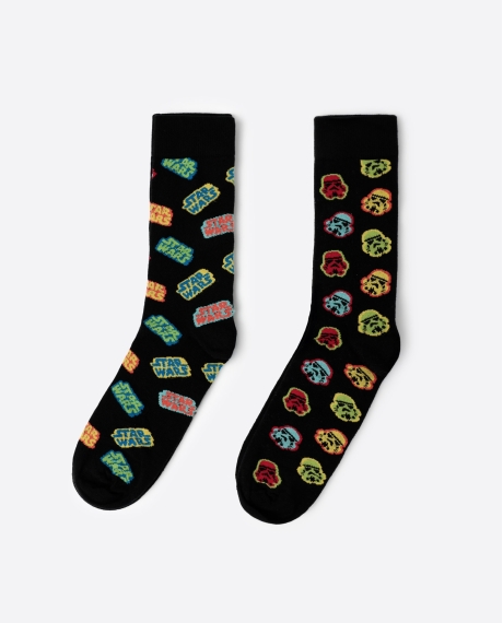 STAR WARS Calcetín de Caña Normal Pop Star para Hombre, (Caja de 6 pares) SURTIDO